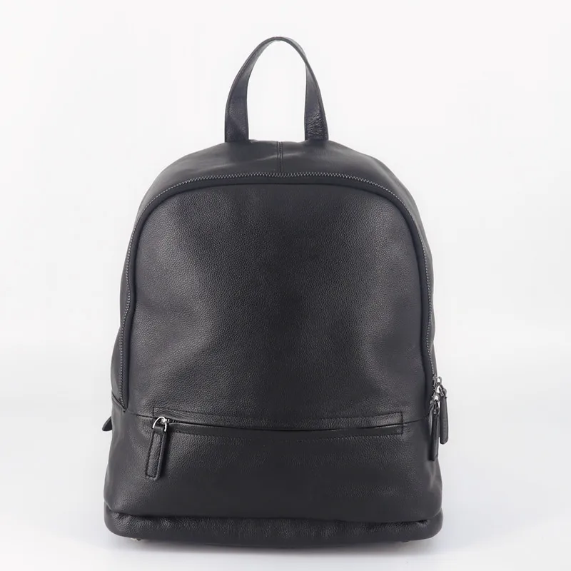 Women Backpack 100% Genuine Leather Black Travel Bag Large Capacity Shoulder Daily Casual Knapsack Female School Bags For Girls