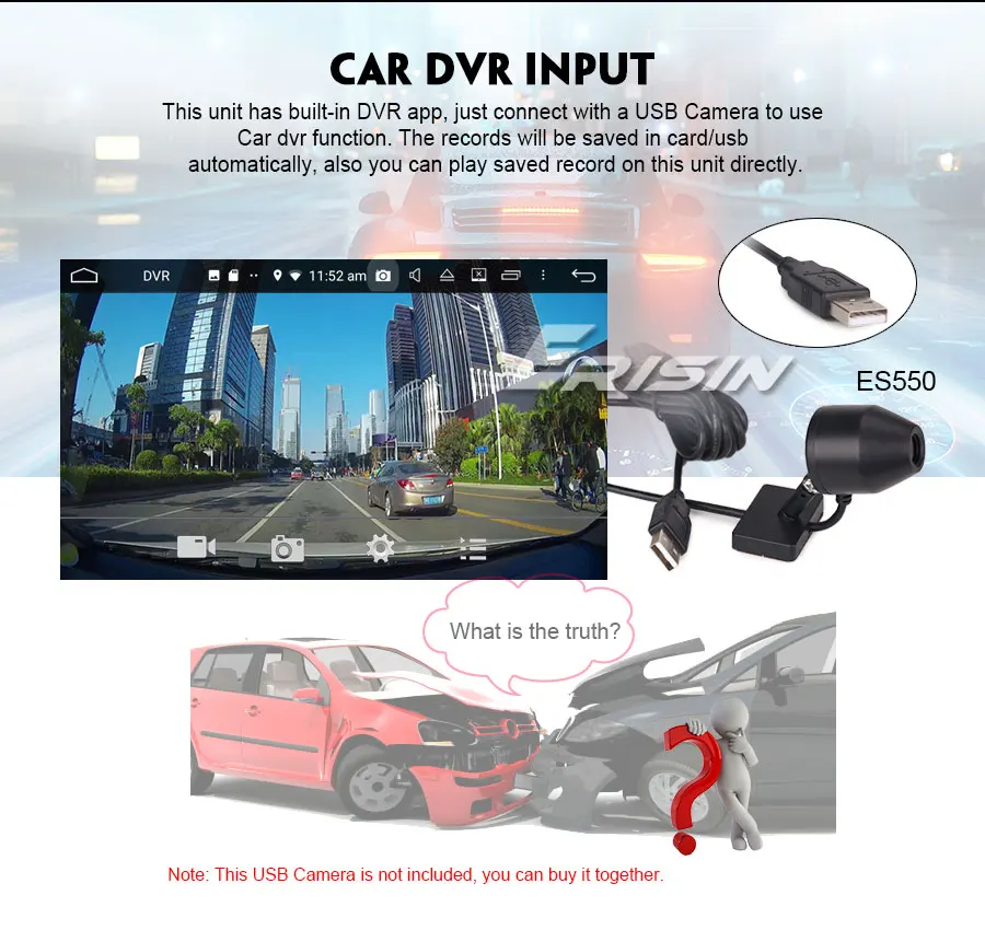 Erisin ES7718C " Android 9,0 Восьмиядерный 4 Гб ram автомобильный DVD Радио BT для Mercedes C/CLC/CLK Klasse W203 W209