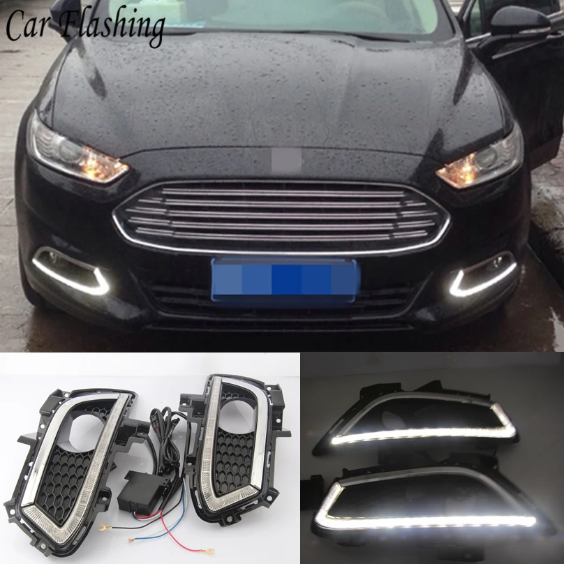 DRL для Ford Mondeo Fusion 2013 2014 2015 2016 дневной ходовой светильник светодиодный