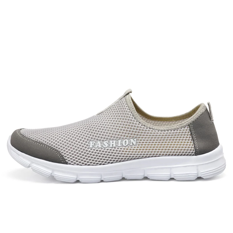 FEVRAL 2021 Summer Sneakers For Men Breathable Mesh Shoes High Quality Fashion Casual Lightweight Slip-on Flats | Обувь