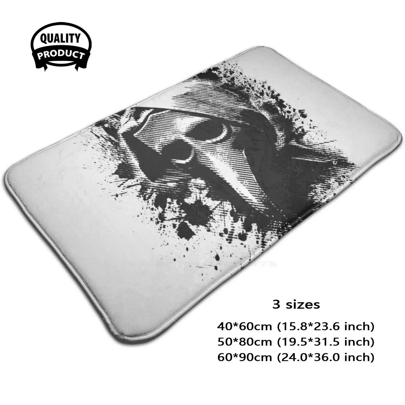 

The Plague In Black 3D Soft Non-Slip Mat Rug Carpet Foot Pad Plague Venetian Halftone