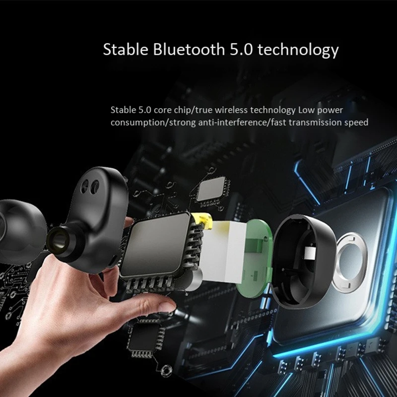ZEALOT T1 беспроводные наушники Bluetooth V5.0 TWS светодиодный дисплей с зарядным