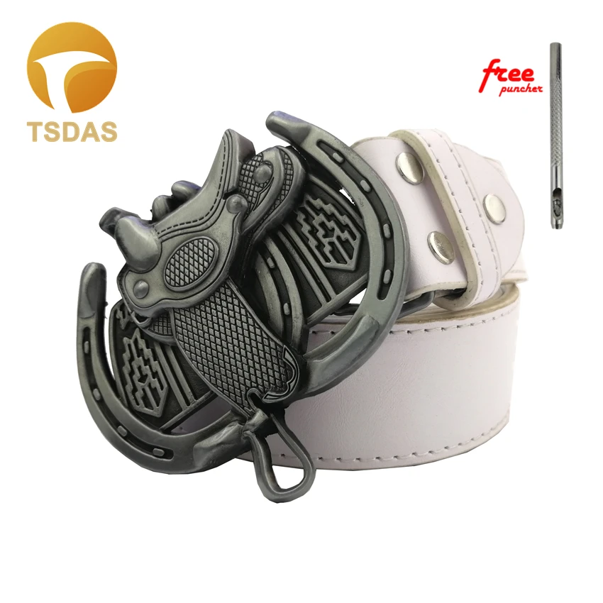 Серебряные пряжки для ремня седла мужчин Модные металлические в ковбойском