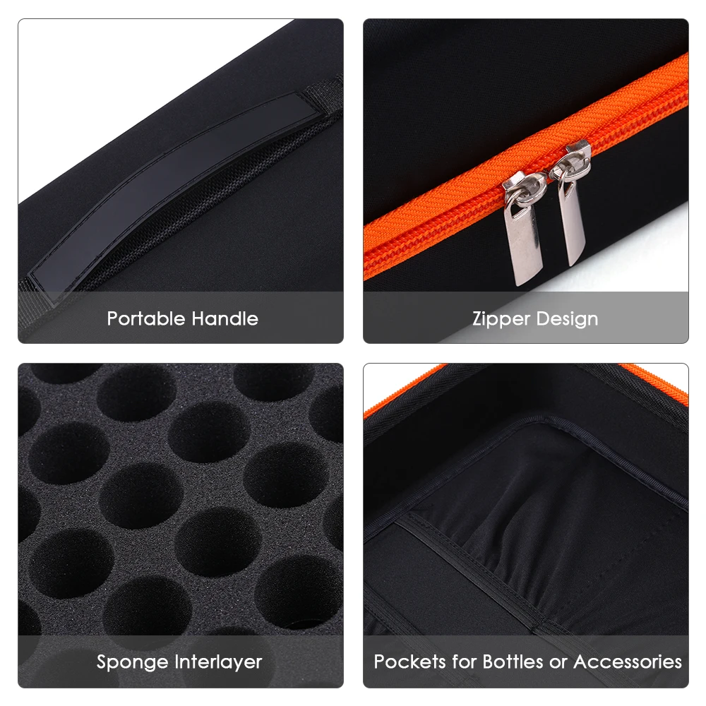 42/70 Bottles Essential Oil Case 10/15 ML Perfume Oil Essential Oil Box Travel Portable Carrying Holder Nail Polish Storage Bag