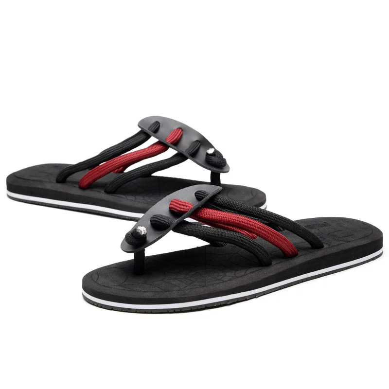 Новые летние мужские тапочки ручной работы прочные противоскользящая обувь