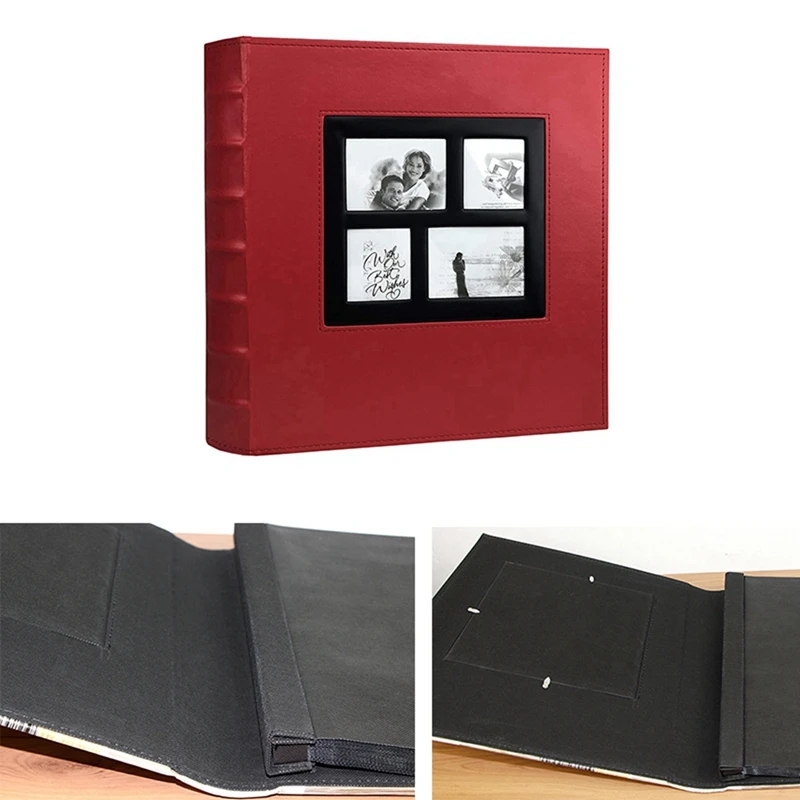 

1 Pcs Photo Album Holds 4X6 400 Photos Pages (Red) & 1 Pcs Accordion File Organizer, Filing Folder
