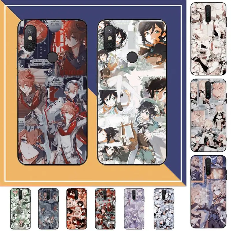 

FHNBLJ Genshin Impact Phone Case for RedMi note 7 8 9 6 5 4 X pro 8T 5A