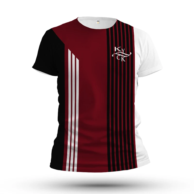 

Men's Trendy Fashion T-shirt 2022 New Summer Design Line Simple Leisure Sports Fitness Cycling Racing Short-sleeved Shirt O-neck