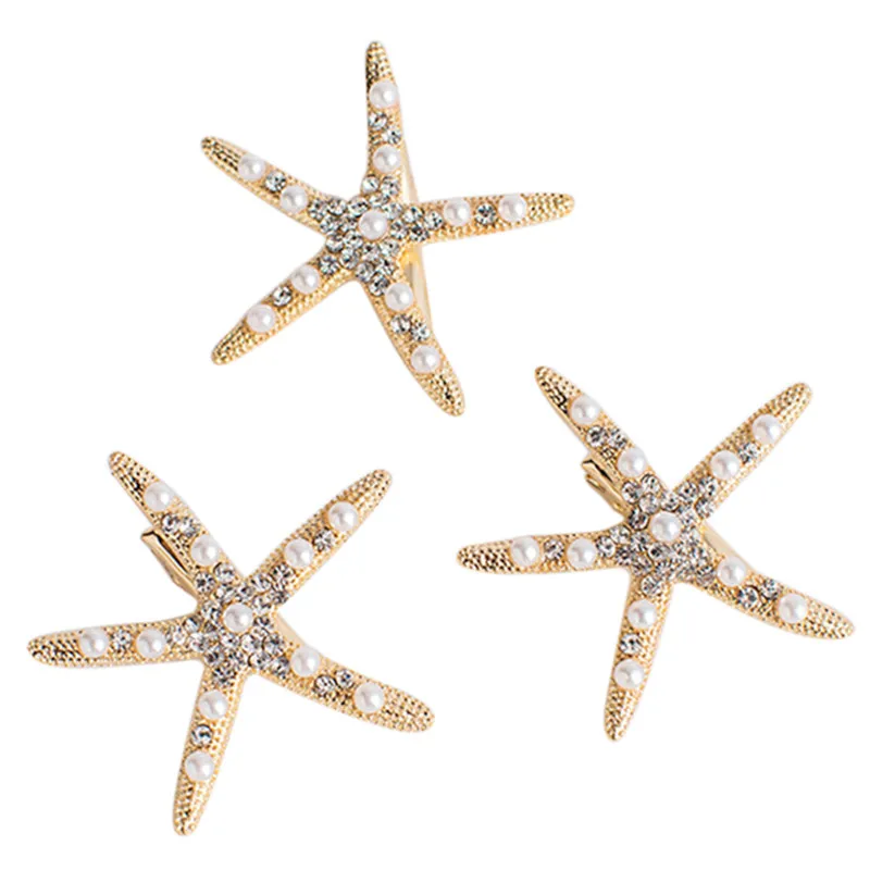 Заколка для волос в виде морской звезды милый зажим Пляжная Милая Морская звезда