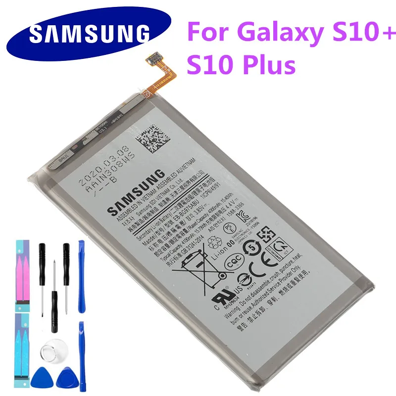 Оригинальный аккумулятор для Samsung Galaxy S10 Plus + Сменный s975w G9750 4000/4100 мА/ч
