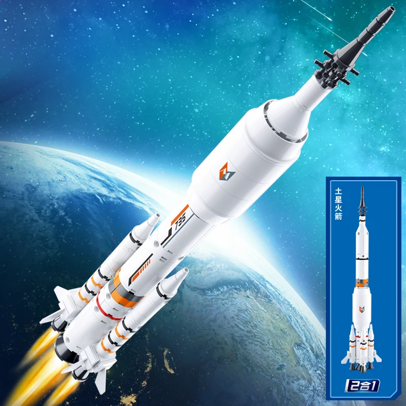Космическая станция совместимый с ракетами лунный космический корабль фигурки