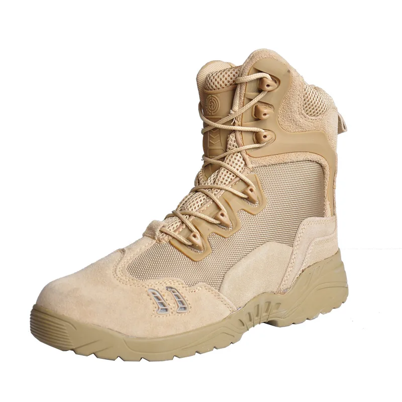 Outdoor Autumn Winter Men Warm Hiking Boots Tactical Mountaineering Walking Sneakers New Warm Non-Slip High-Top Waterproof Shoes