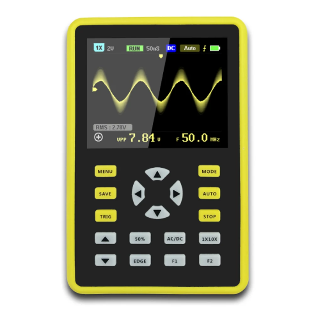 2 4 дюймов IPS ЖК дисплей цифровой осциллограф Портативный 100 МГц 500 мс/с Ручной