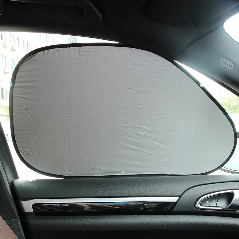 1Set Car Windshield Rear Visor UV Protection Side Window Sunshade Coating Silver Cloth Film Sunscreen Curtain Cover | Автомобили и