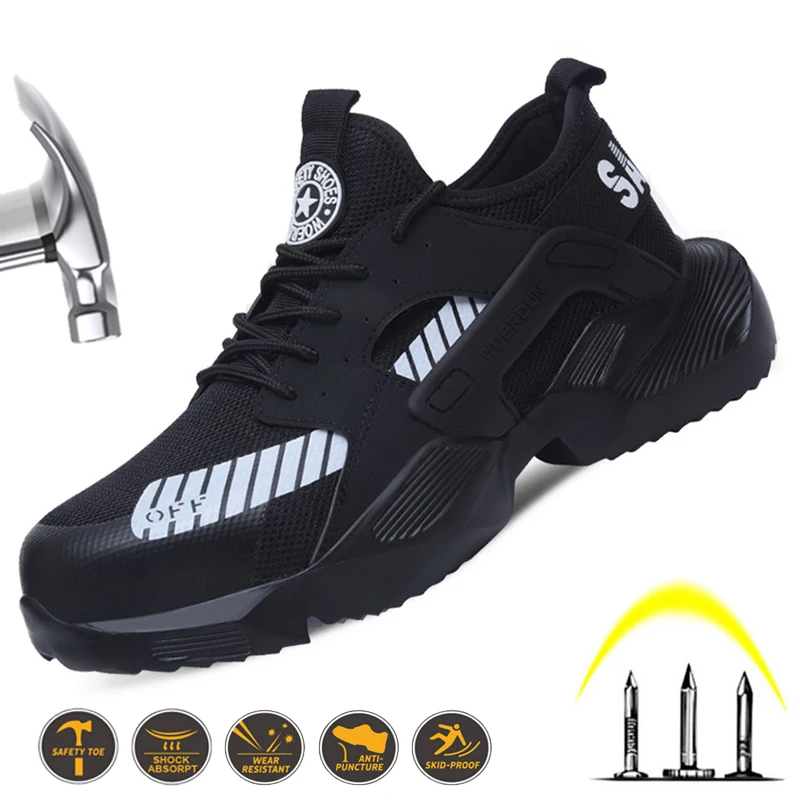 Safety Shoes With Metal Toe Men Immortal Indestructible  Shoe Work Shoes With Steel Toe Work Boots Breathable Sneakers