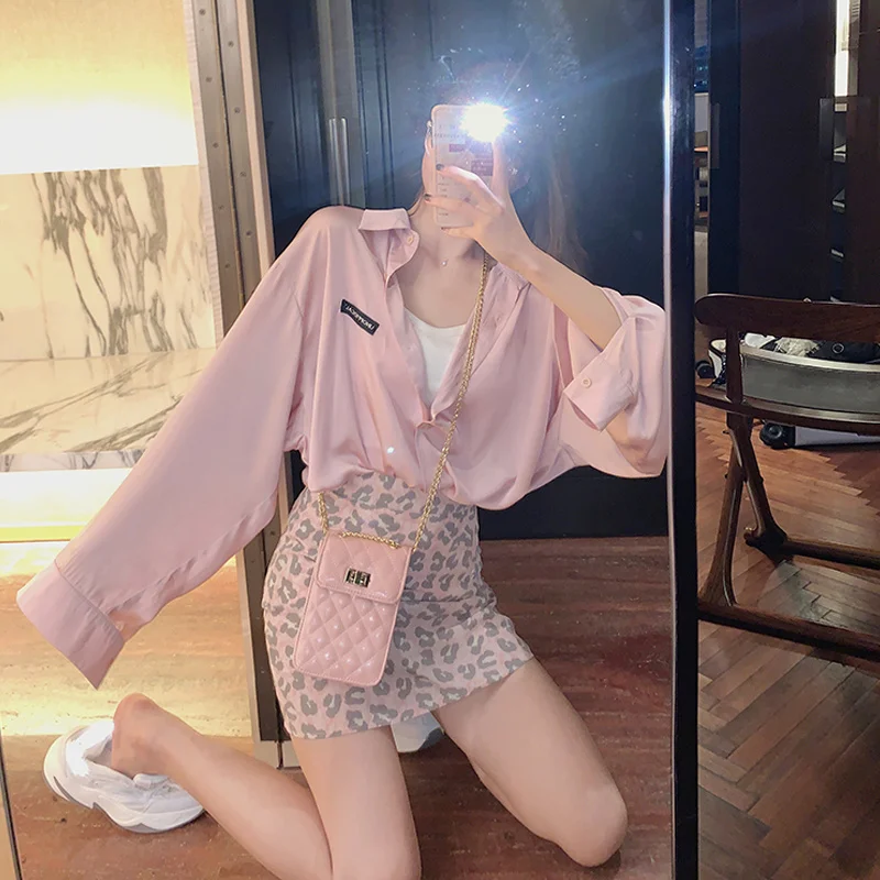 

Mazefeng 2021 школьная рубашка в стиле Харадзюку, женские милые модные рубашки с коротким рукавом, летние повседневные рубашки с высокой талией д...