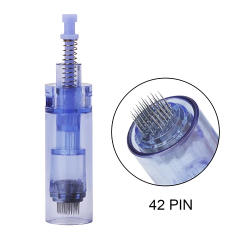 42 Pin 10/50 шт в наборе, иголочный картридж байонет для Дерма ручка Dr ручка A1 Nano/9/12/36/42 стежков на каждые Nano картридж Dr. Pen средства ухода за кожей с микро иглами - Габаритные размеры: 42 Pin