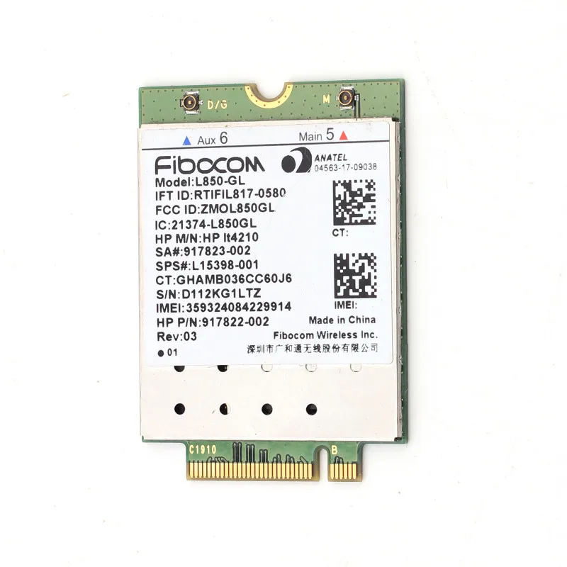 l850 gl for hp lt4210 fibocom 4g lte card xmm 7360 wwan mobile module for hp 840 430 g5440 g5450 g5640 notebook pc free global shipping