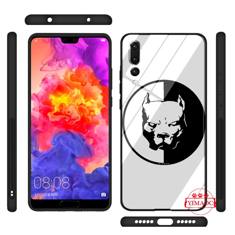 YIMAOC питбуль Стекло чехол для Huawei P10 Lite P20 Pro P30 P Smart honor 7A 8X9 10 Y6 Коврики 20 |