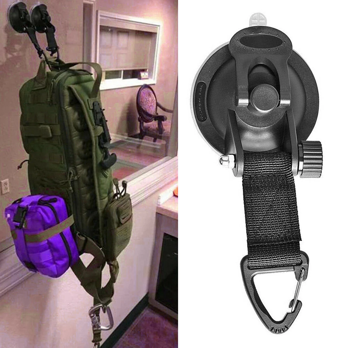 

Универсальный черный крепкий зажим на присоске, закрепляющий крючок, привязывающийся брезент для кемпинга, лодки, автомобиля, боковой тент