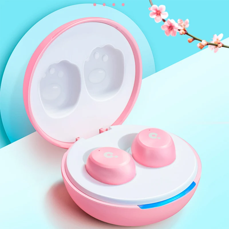 Синие беспроводные наушники WOW TWS мини Bluetooth 5 0 Smart Touch IPX5 водонепроницаемые