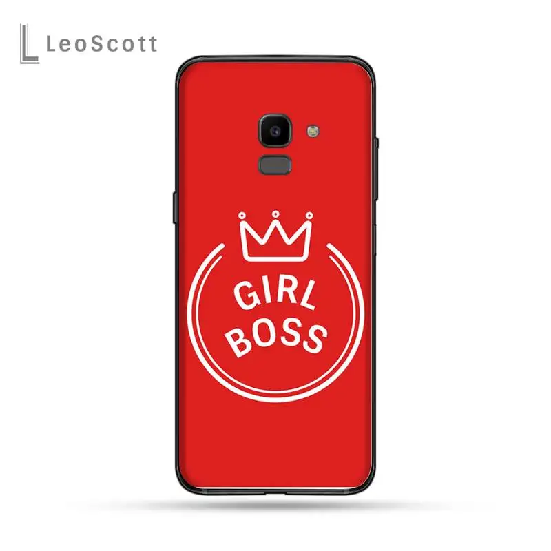 

Girl Boss Pink Women power Cartoon Novelty Phone Case For Samsung Galaxy J2 J4 J5 J6 J7 J8 2016 2017 2018 Prime Pro plus Neo duo
