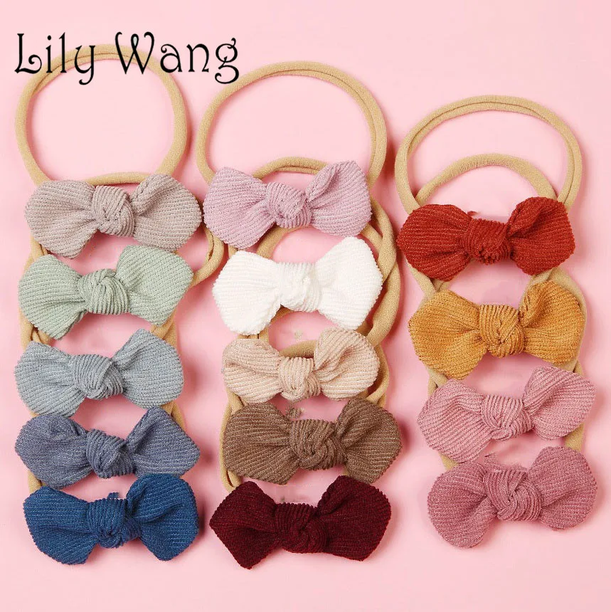 Милые вельветовые банты для волос девочек аксессуары повязки на голову