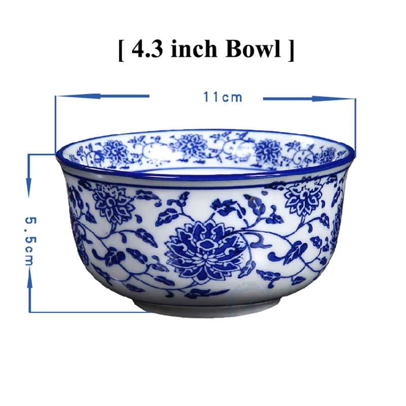 Креативный синий и белый фарфор маленькая миска для риса керамическая посуда Ramen