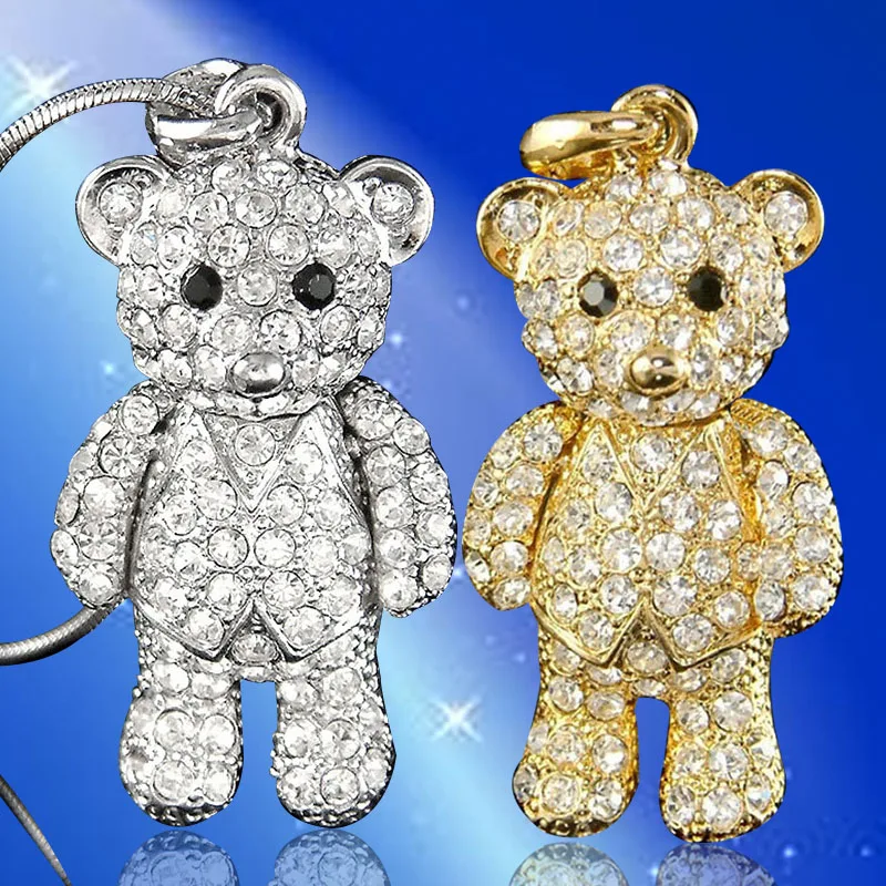 колье на шею винтаж цепочка женская Плюшевое ожерелье с мишкой из кулона мишка