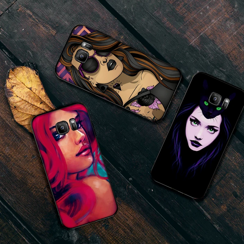 Марокканский арт Девушка Мягкий силиконовый чехол для телефона samsung S6 S7 Edge S8 S9 S10