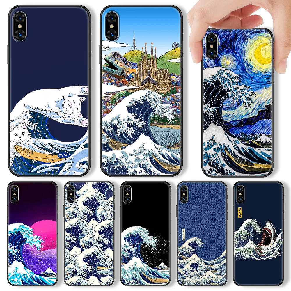Японский чехол для телефона Kanagawa с морской волной океана и большой iphone SE 2020 6 6S 7 8 11