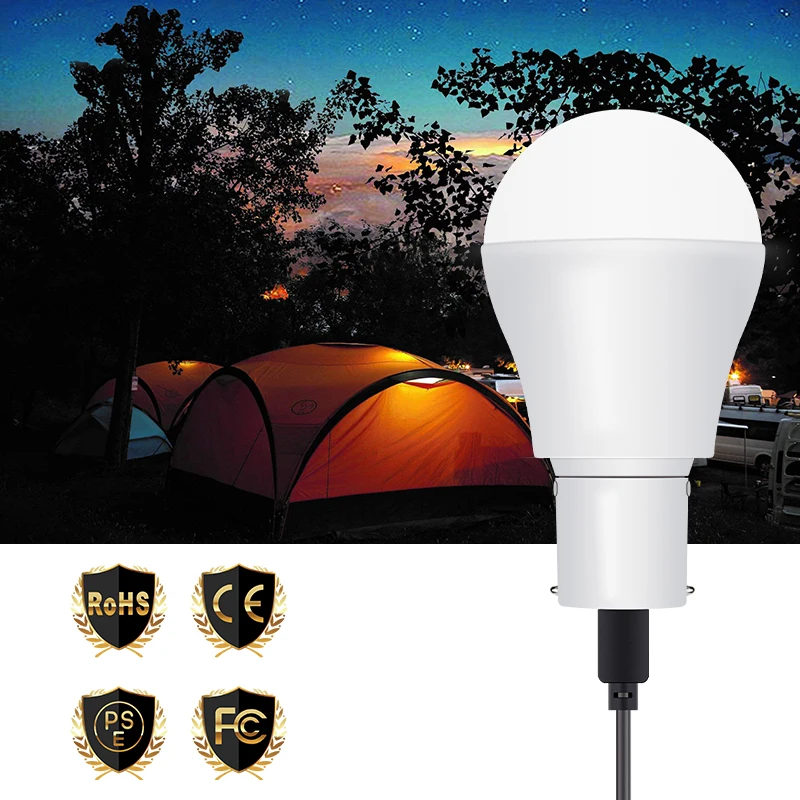 

LED Solar Light Waterproof Pendant Lamp Garden Spotlight Portable Outdoors LED Solar Powered Lighting For Camping Emergency Bulb