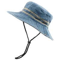 new washed cotton mens bucket hat boonie hat womens mens striped design sun hats hiking camping hat summer spring outdoor hats