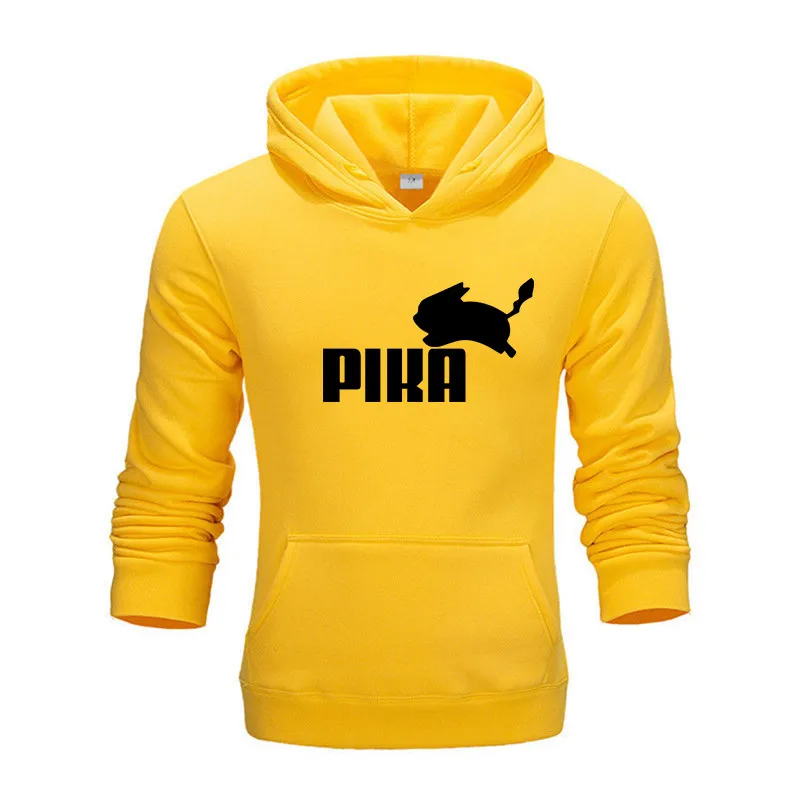 Толстовка мужская флисовая с капюшоном свитшот японским аниме покемоном худи