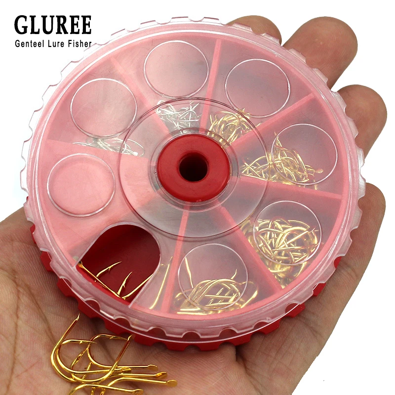 Комплект рыболовных крючков GLUREE 120 шт./компл. набор из углеродистой стали с