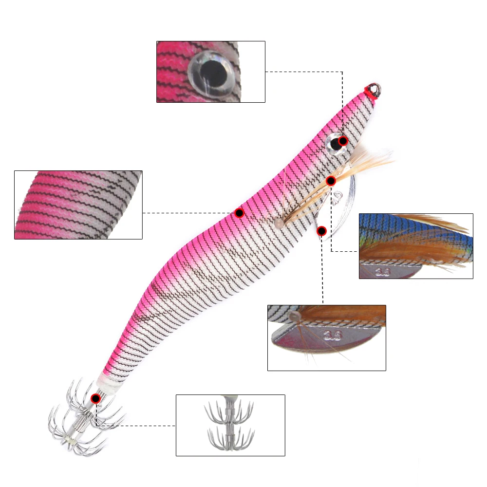 YOUGLE 6 шт./лот приманка для рыбалки поддельные приманки деревянные креветки