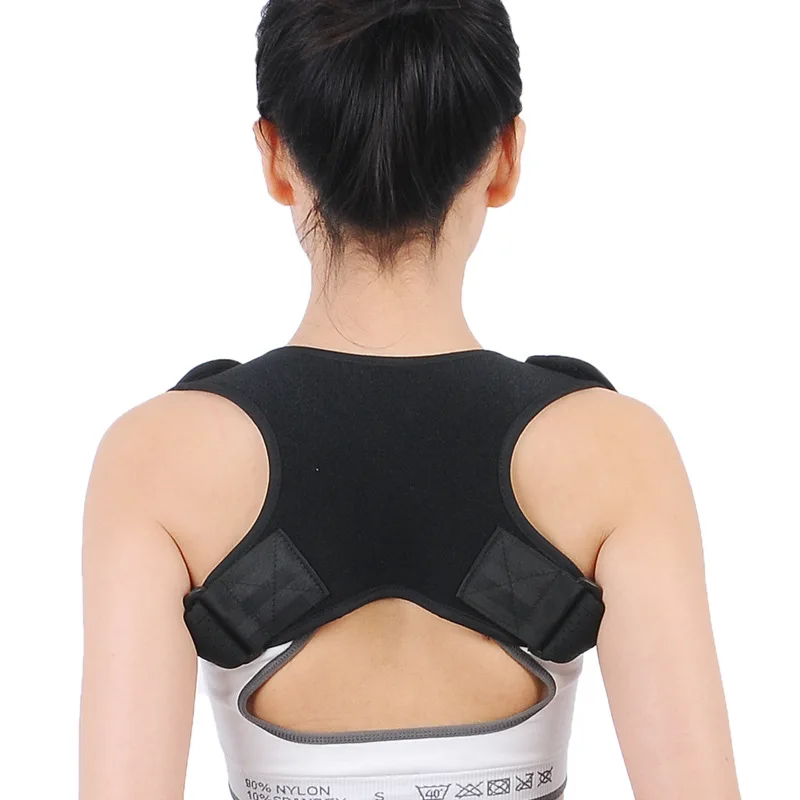 Черный Корректор осанки сколиоза корсет для спины и позвоночника пояс терапии
