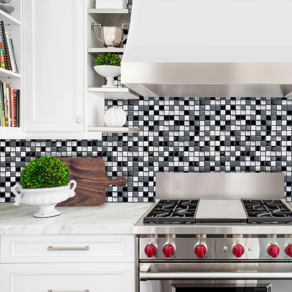 Самоклеящиеся настенные плитки по заводской цене кухонные обои квадратные