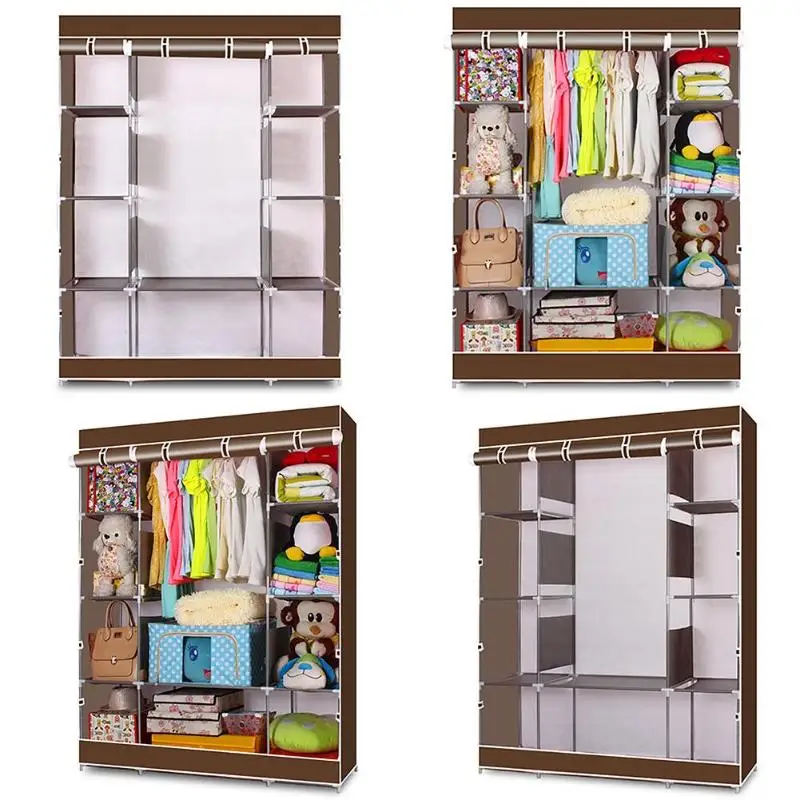 Простой 4-Слои 10 решетки гардероб из нетканого материала Органайзер Домашний для