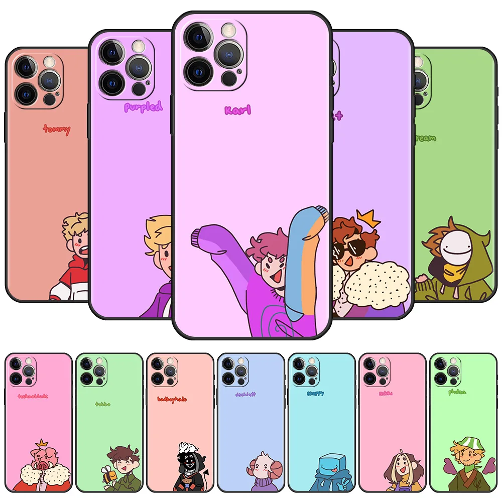 

Case For Apple iPhone 13 11 Pro Max 12 Mini XR 7 8 Plus SE 2020 X XS 6 6S 5 5S Black Soft Silicone Cover Dream Smp Game Shell