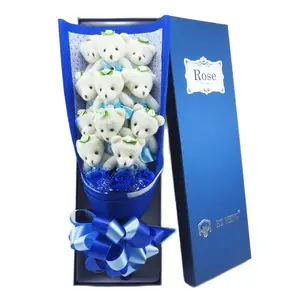 Модная милая плюшевая игрушка, милая мультяшная Мишка, букет цветов, креативный подарок на день Святого Валентина и Рождество