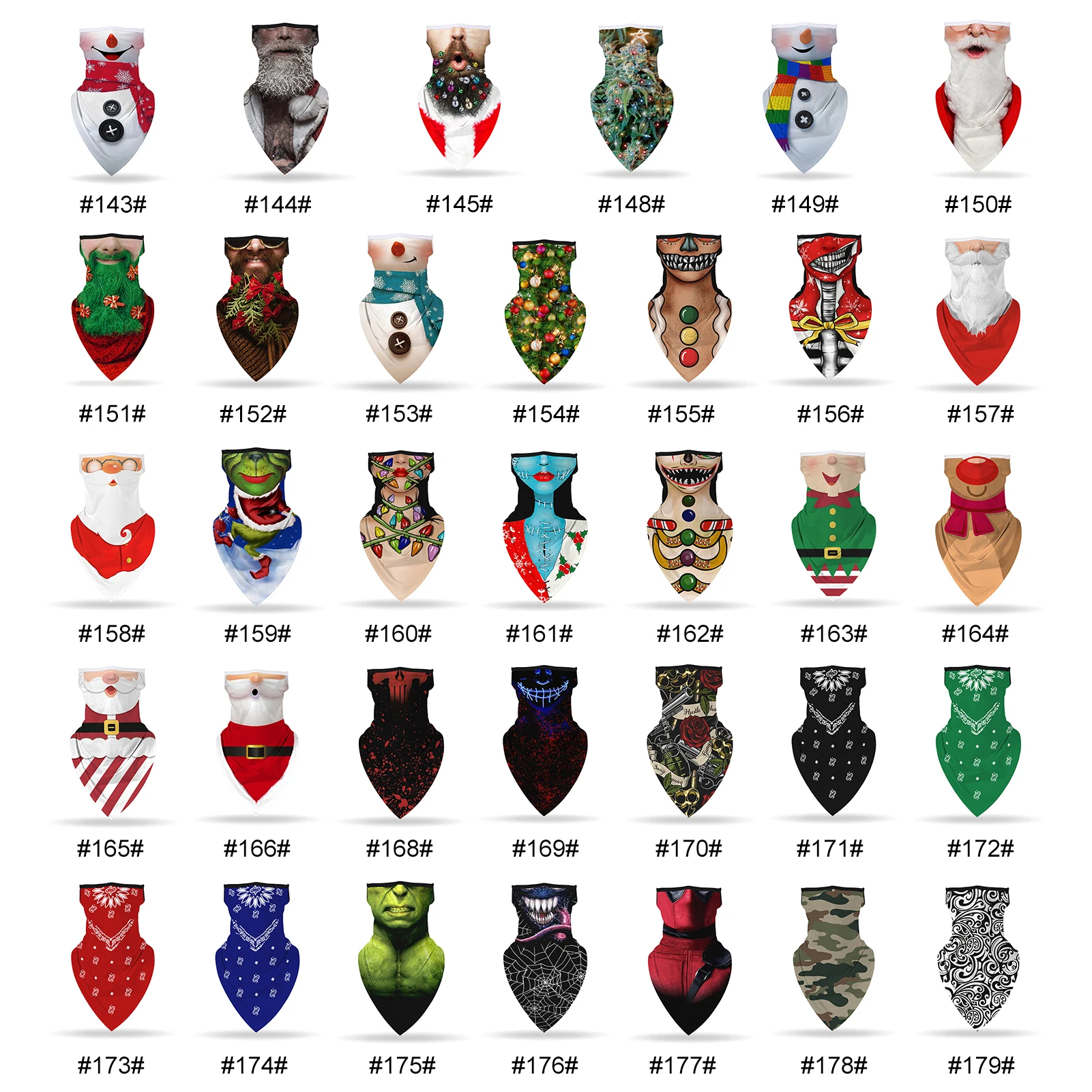 

Halloween Christmas Motorcycle Cycling Neck Scarf Masks Bandana Headband Cosplay Balaclava Outdoor Sports Bandana Balaclava