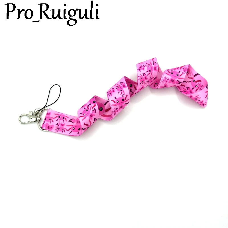 Амбистомовые Розовый Дракон шейный ремешок брелок мобильный телефон ремень