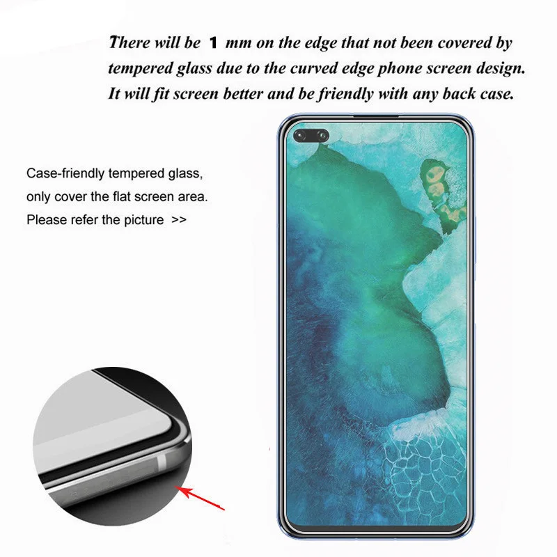 2 piezas para Huawei Honor V30 vidrio para Honor V30 Pro pel&iacute;cula de pantalla de vidrio templado vidrio para Honor View30 vidrio protector-2