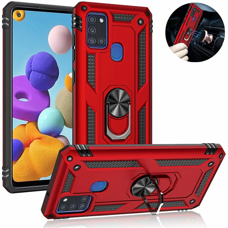 

For Samsung Galaxy A21S A12 A52 A72 A03S A02 Armor Car Ring Magnetic Case For A41 A51 A71 A12 A32 A42 M32 A10 S A20 A30 A50 A70