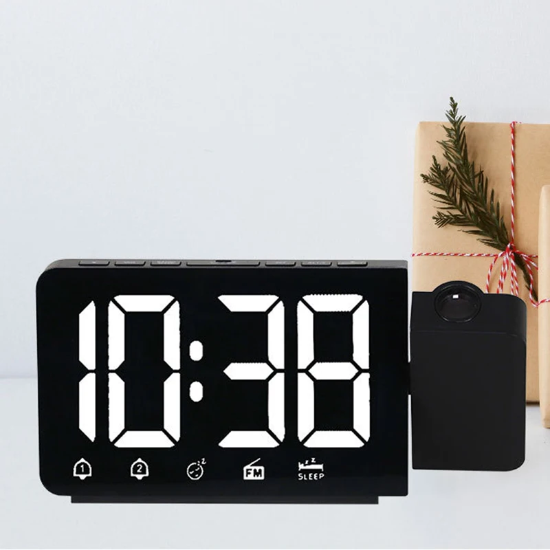 Проекционный Будильник Радио FM радио будильник с диммером ультра чистый