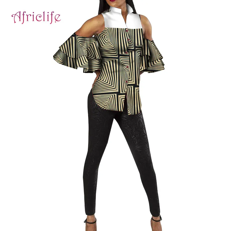 Новинка женская футболка Dashiki праздничный дизайн одежды Анкары рубашки с