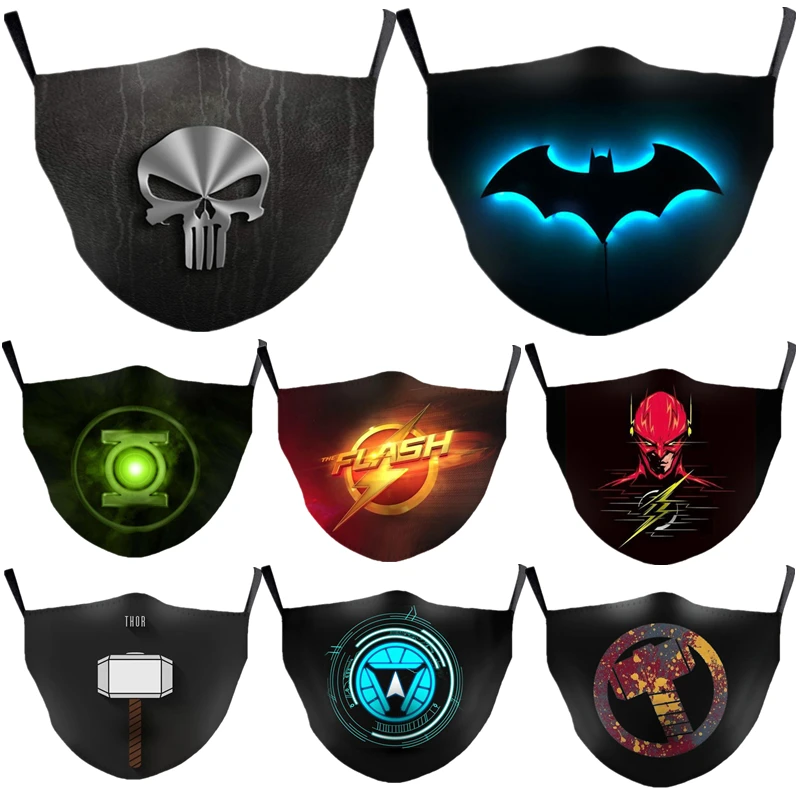 Маска для лица косплея супергероя Барри Аллен Тор Брюс Уэйн Фрэнк замок