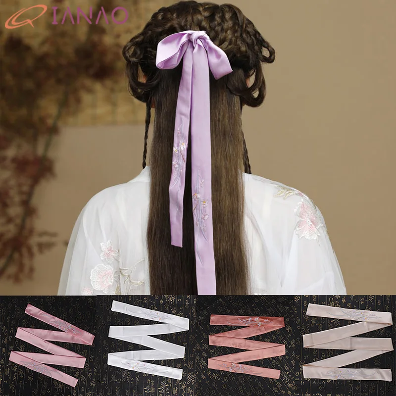 QIANAO китайские традиционные повязки на голову с вышивкой древний стиль Hanfu