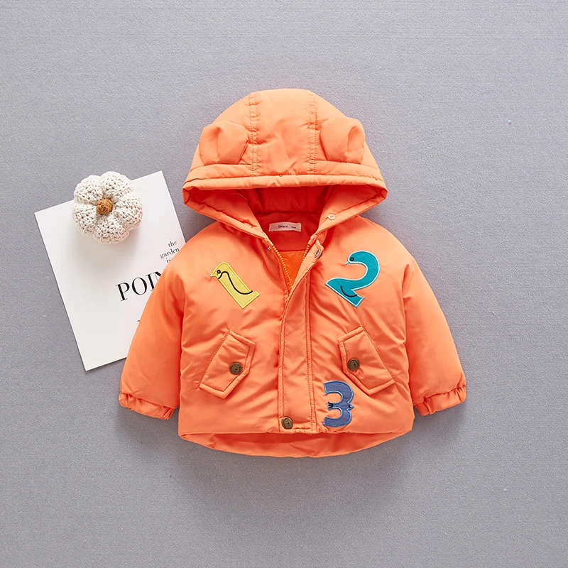 Baby Cotton Coat Winter Mens Korean Version Plush Thickened Padded Jacket Cartoon Warm | Детская одежда и обувь